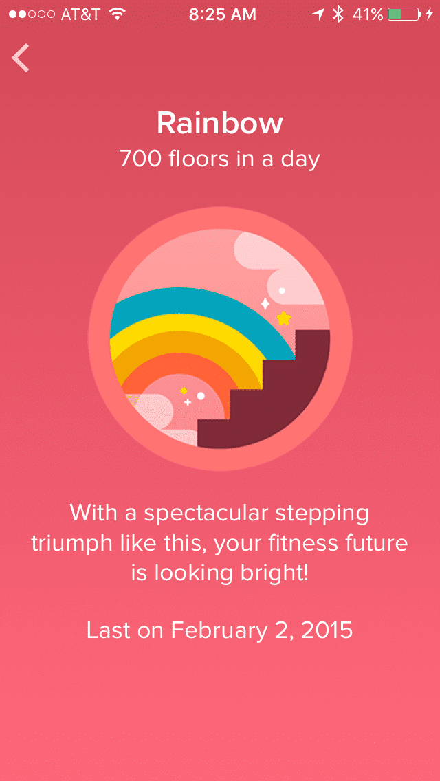 fitbit badge 700 floors in a day
