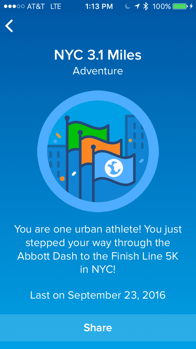 Fitbit-Adventures-NYC-3-Mile-Badge Fitbit Adventures