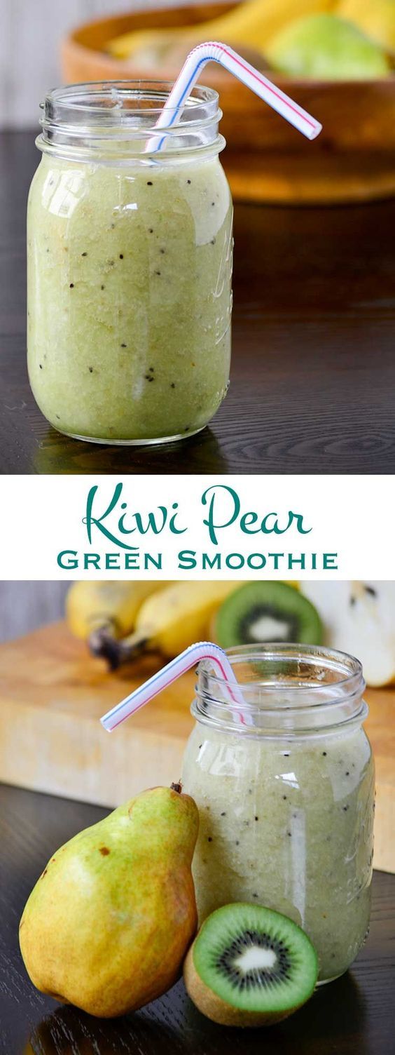 Check out healthy recipes for weight loss like this kiwi pear green smoothie. | green smoothie detox recipe | simple green smoothies | weight loss smoothies recipes | green smoothie ingredients | healthy fruit and vegetable smoothie recipes for weight loss #healthier #keepingfit #natural #mealprep #healthyeating #healthyhabits