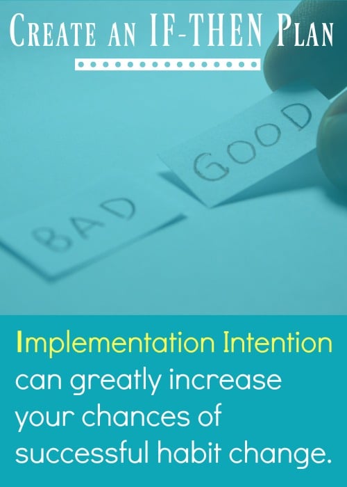 If Then Plan- Implementation Intention