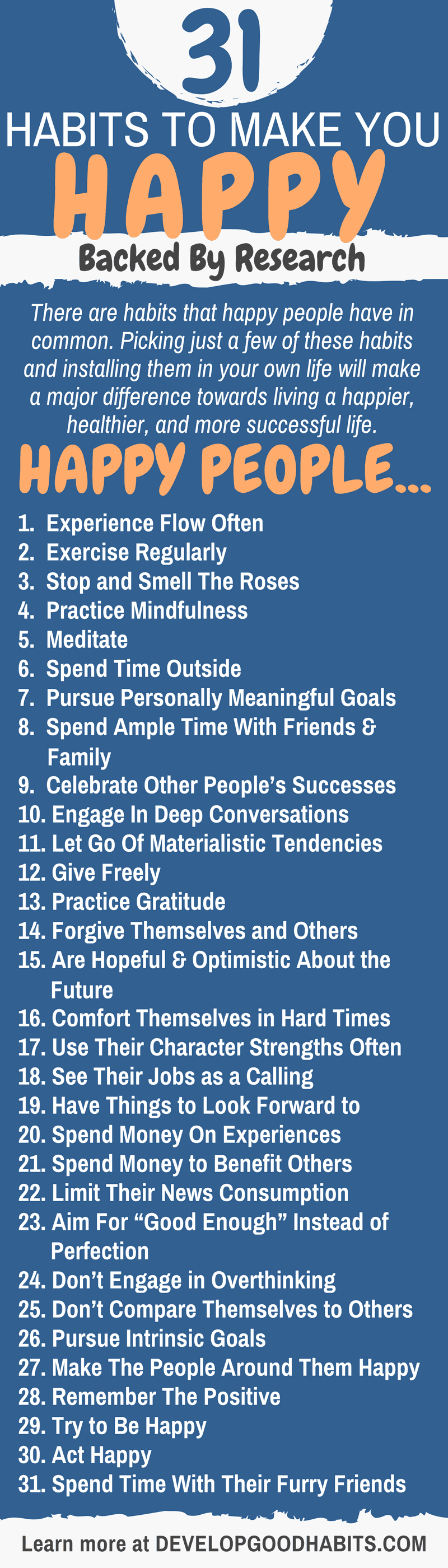 31 Habits of Happy People - Backed by Science & Psychology