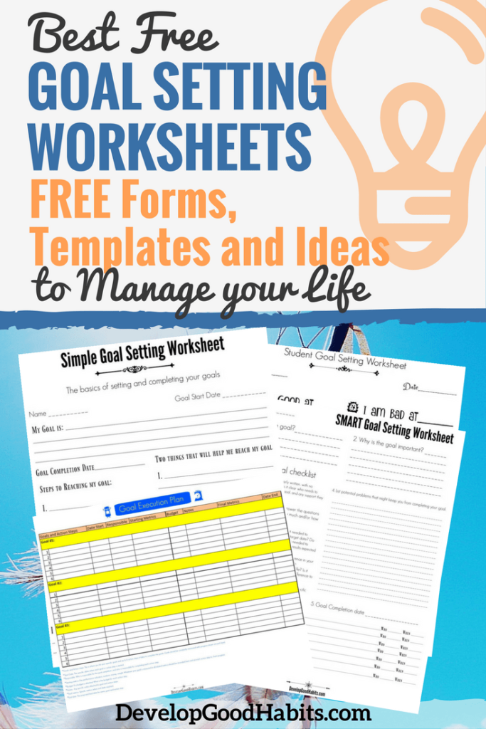 4 free goal setting worksheets free forms templates and ideas to