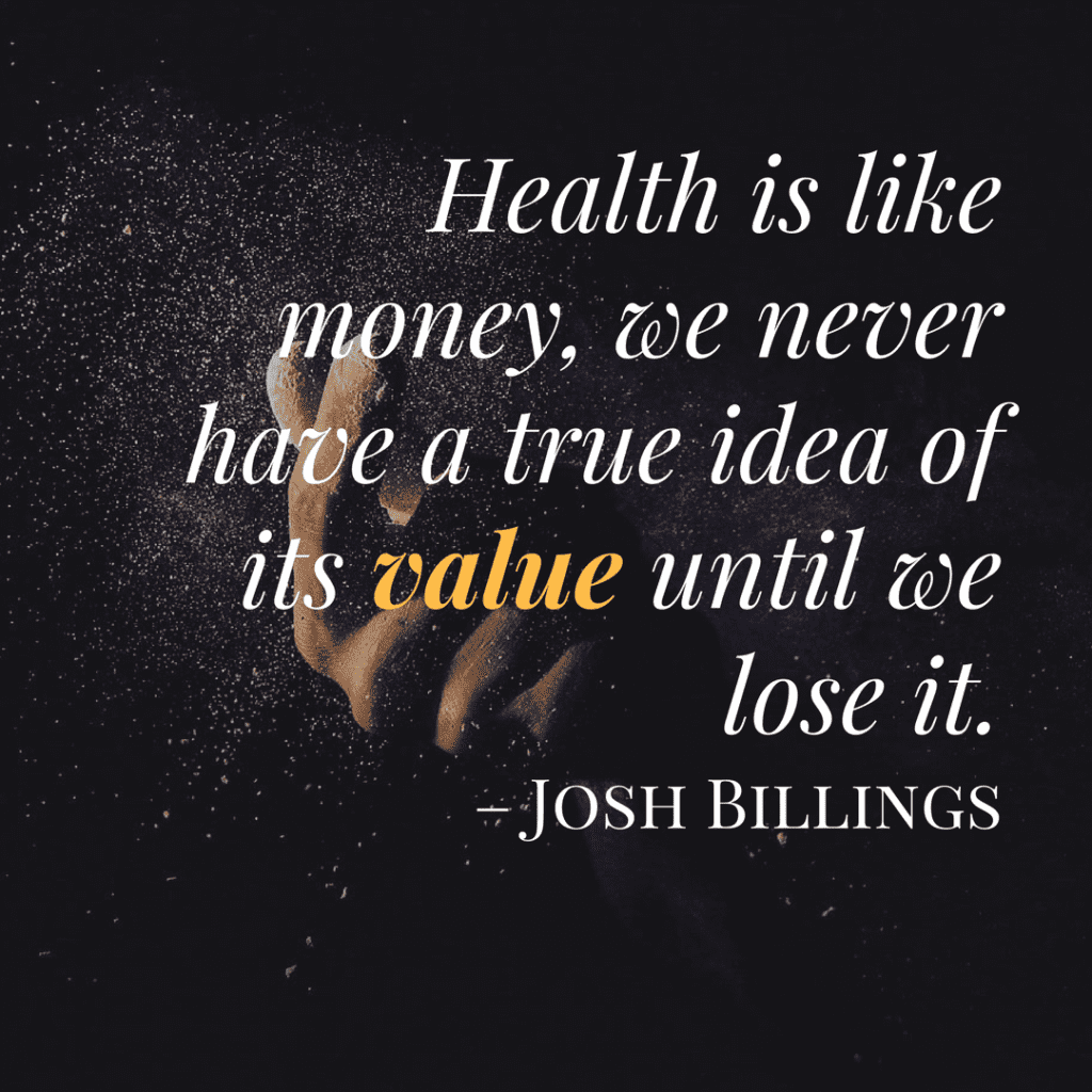 Bad Habit List - Value of health quote