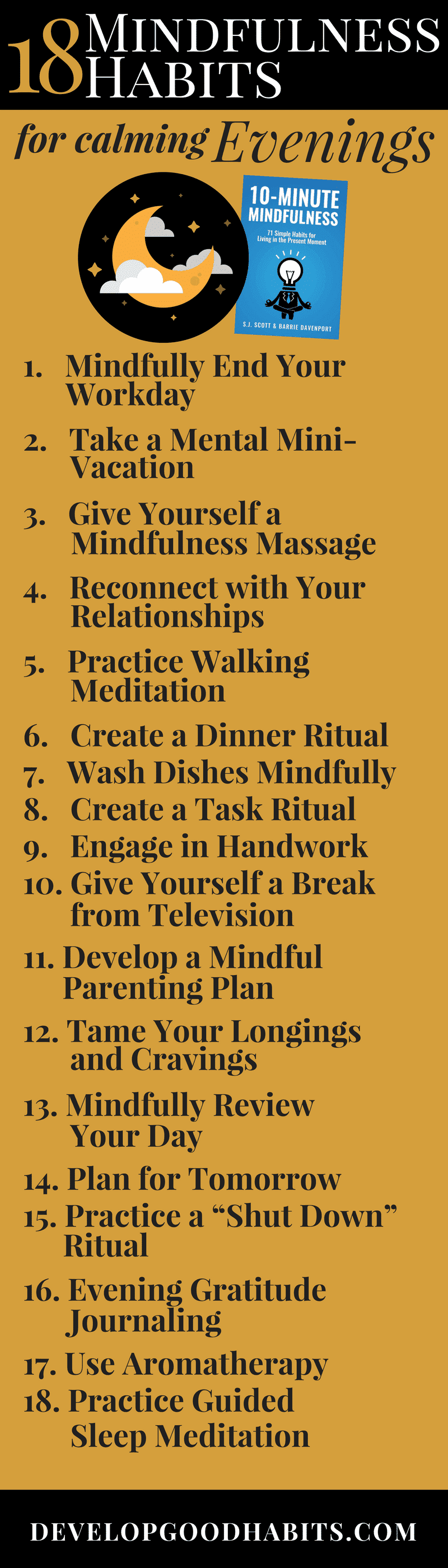 18 calming evening mindfulness exercises
