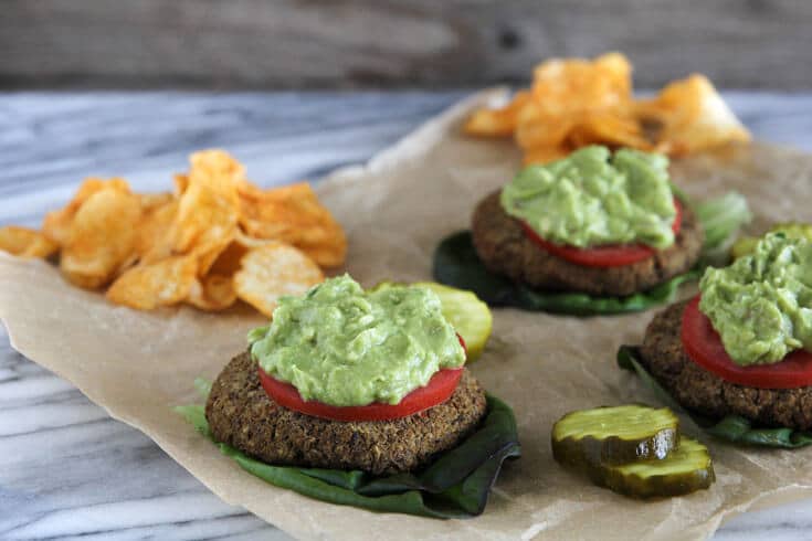 Healthy low carb freezer meals for vegetarians include the Black Bean Burger.