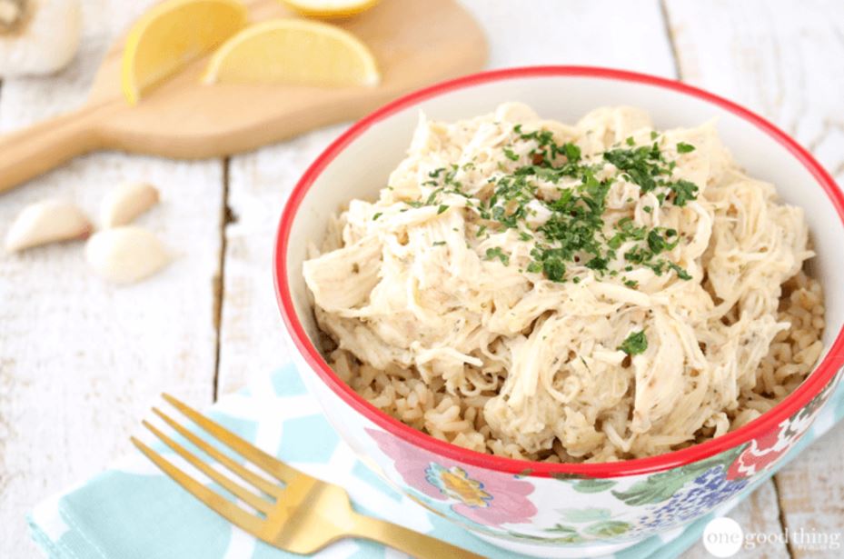 This Lemon Garlic Dump Chicken makes for an easy freezer meal for two.
