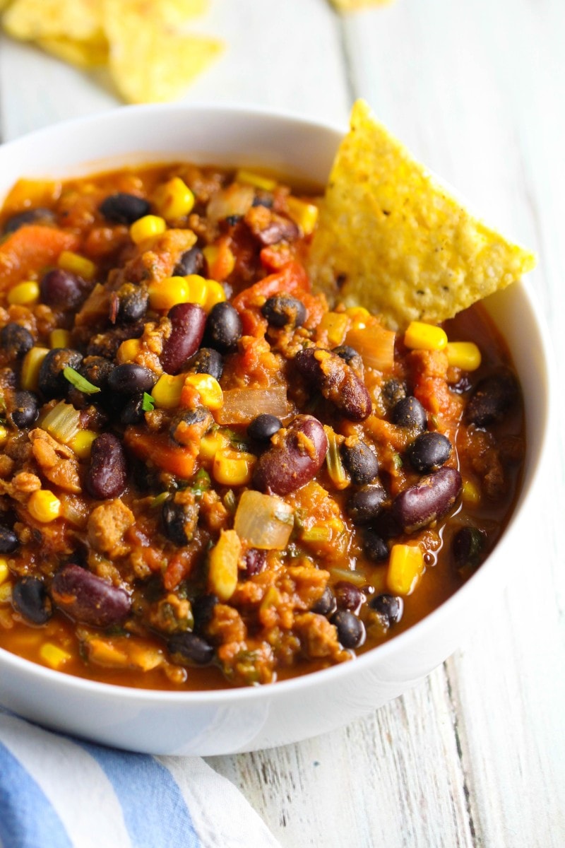 crockpot freezer meals for two | Freeze some vegan chili when you don't have time to cook.