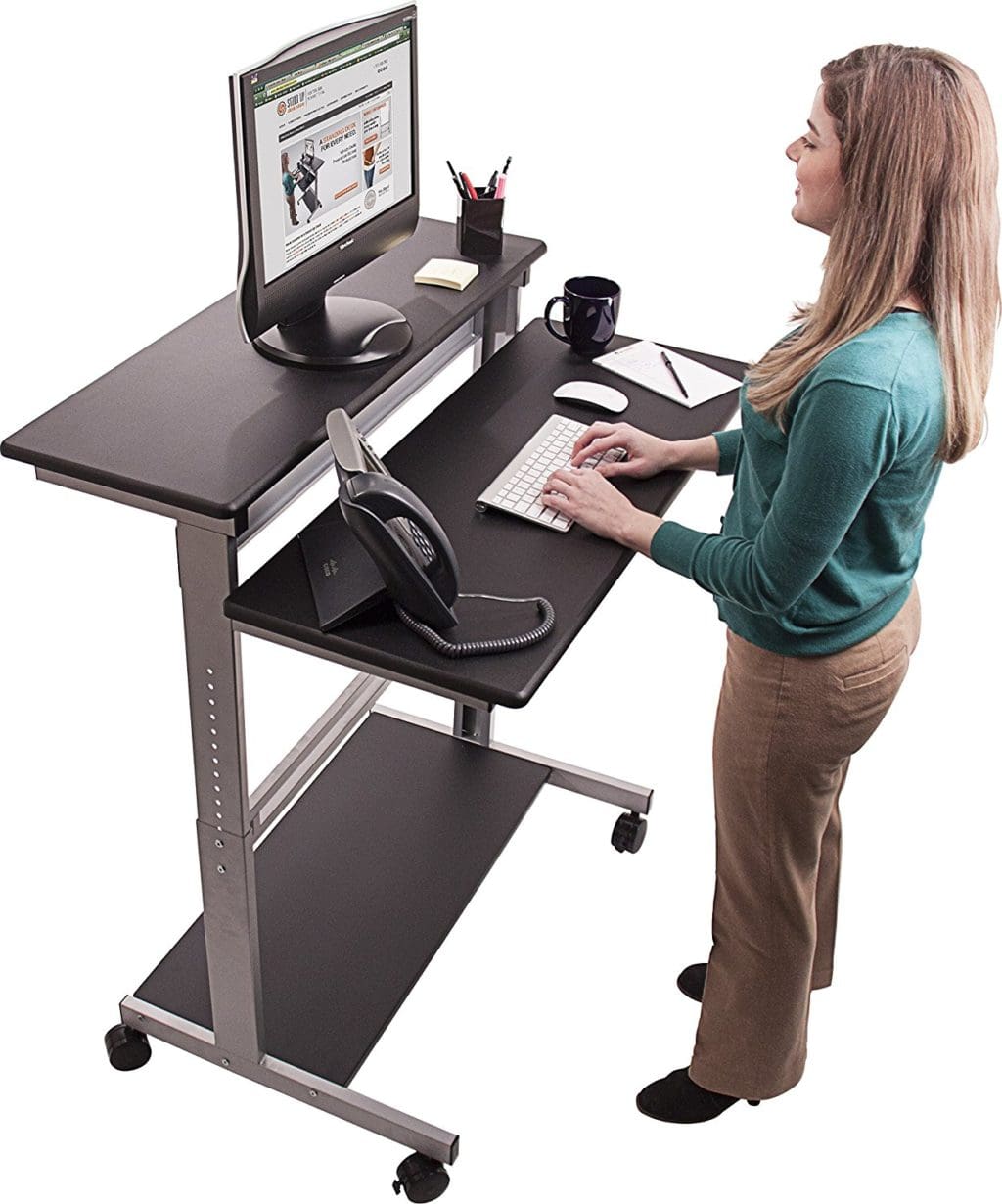 Mobile Ergonomic Stand Up Desk Develop Good Habits
