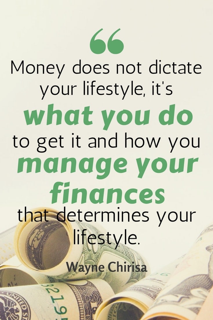 great quotes about money - “Money does not dictate your lifestyle, it's what you do to get it and how you manage your finances that determines your lifestyle.”— Wayne Chirisa