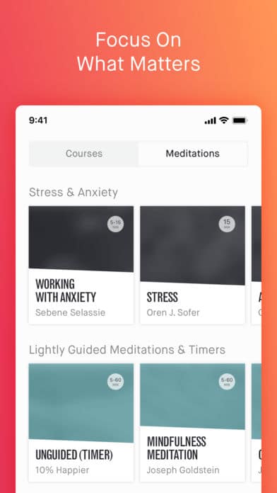 Tenpercenthappier mindful app