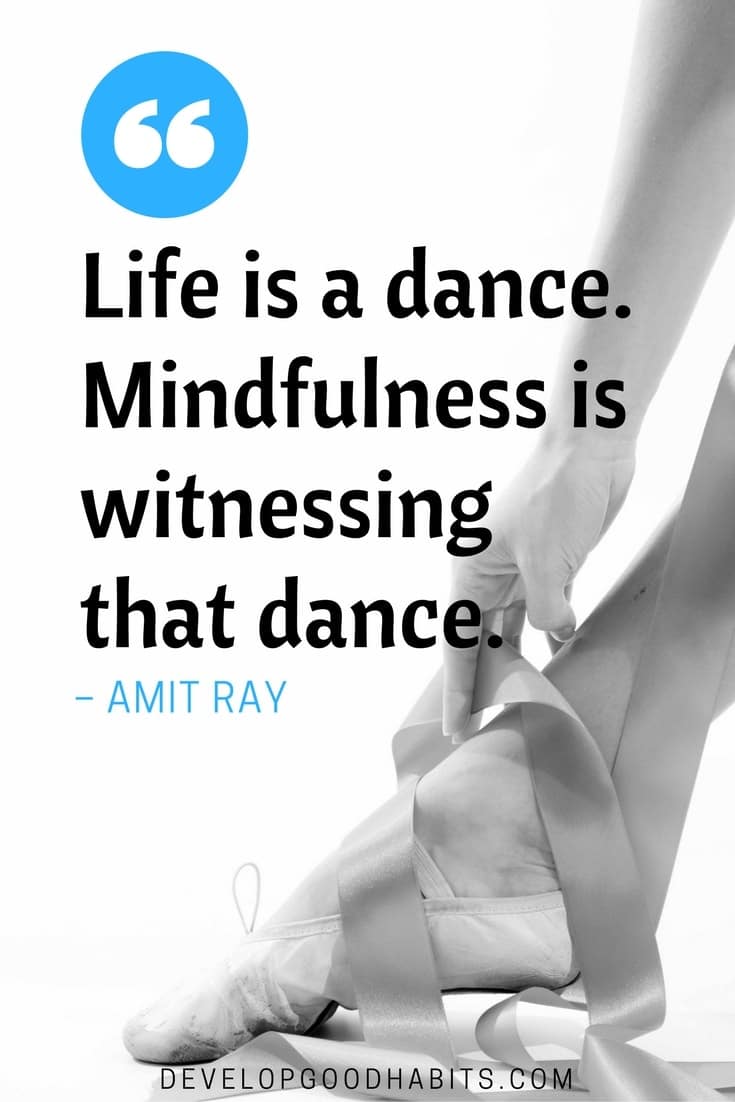 Life is a dance. Mindfulness is witnessing that dance.– Amit Ray