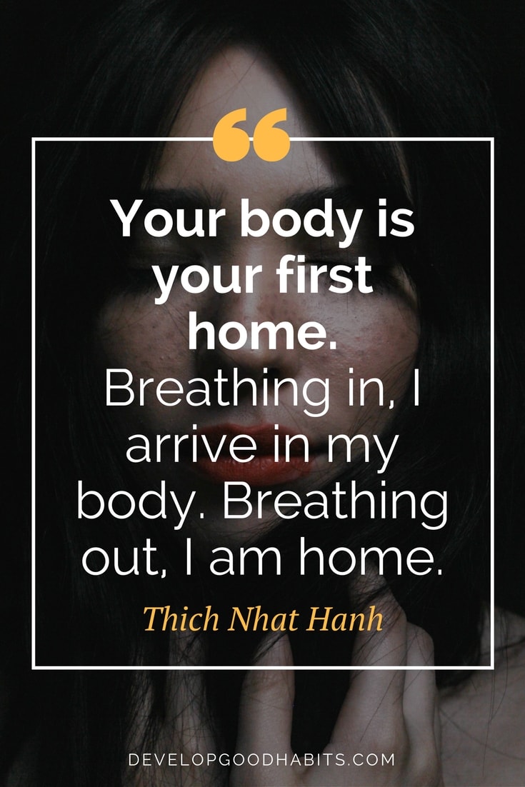 Thich Nhat Hanh Quotes about Taking Calming Breaths