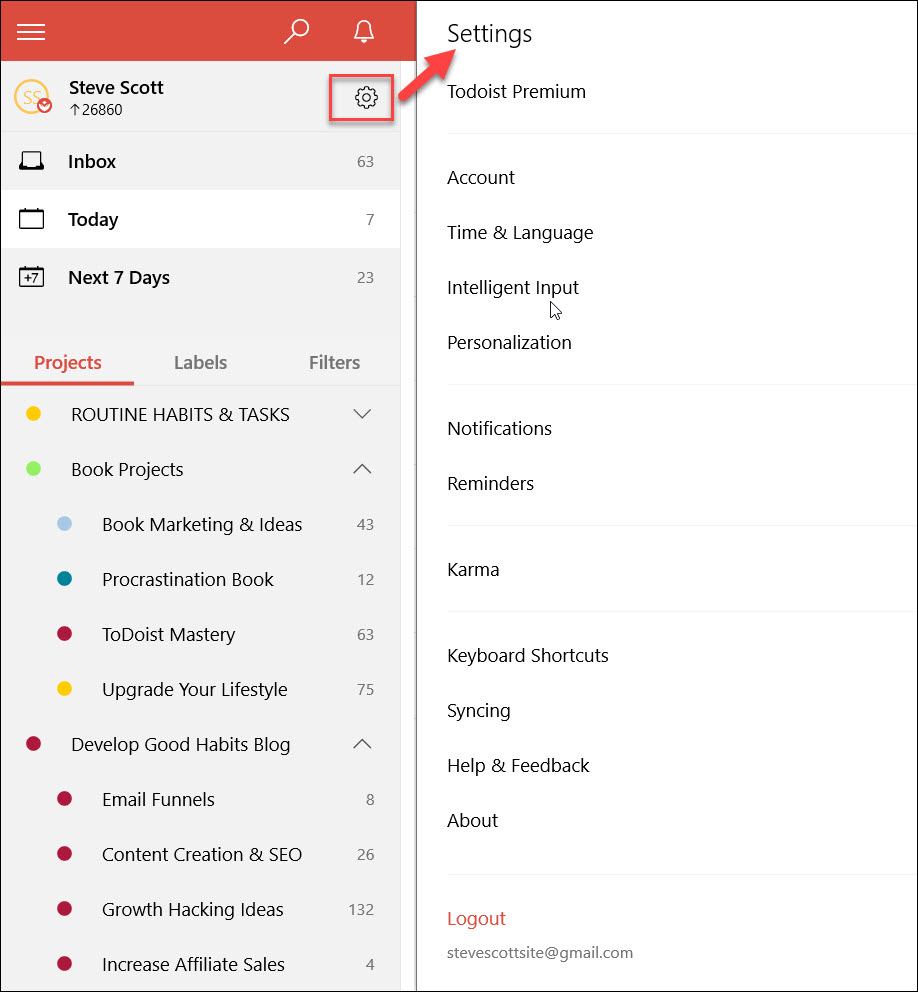 Learn about todoist settings in this todoist tutorial 2018.