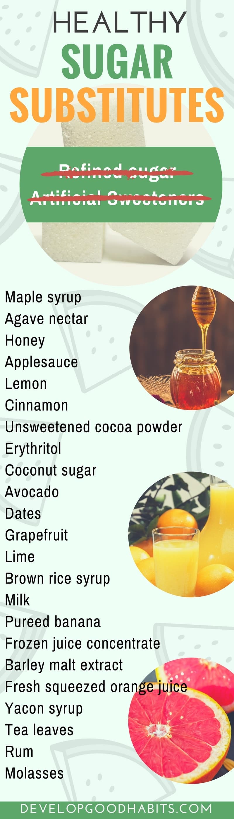 Learn how to quit sugar, follow this quit sugar plan, and remember these healthy sugar substitutes. #infographic #diets #healthy #healthyeating #healthyhabits #healthylife #healthylifestyle #lifespan