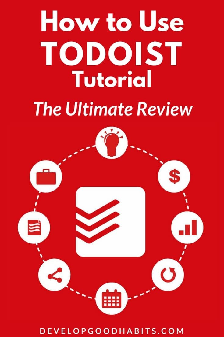 Check out this todoist tutorial 2018 to learn how to use Todoist to boost #productivity. #infographic #productivitytips #gtd #entrepreneurs #planning #business #personaldevelopment #fitness