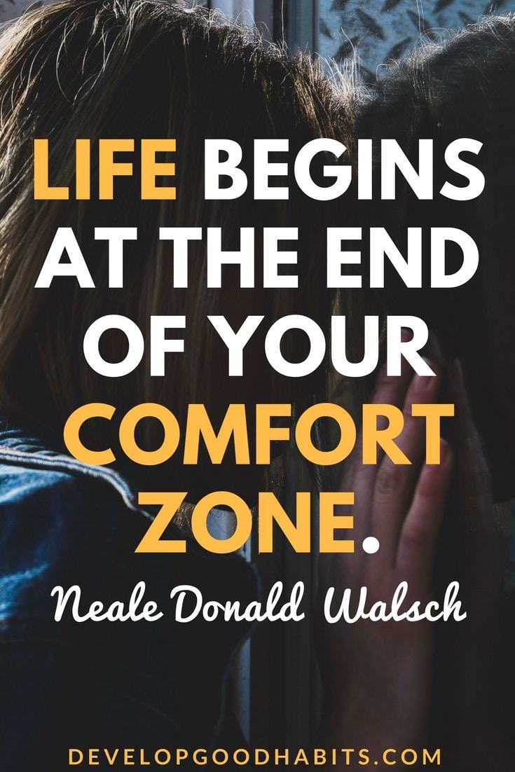 Be inspired by this stepping out of your comfort zone quotes life begins at the end of your comfort zone quote. #qotd #quoteoftheday #quotesoftheday #quotestoliveby #stress #lifequotes #change #personaldevelopment #personalgrowth