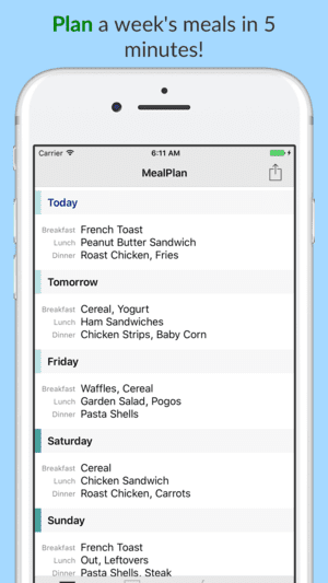 Learn How to Make a Meal Plan for the Week by using best meal planning app 2018 MealPlan Meal and Grocery Planner. #apps #mealplanning #moneysavingtips #healthyeating #healthyhabits #nutrition #healthylife