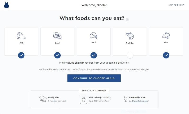 What foods can you eat with Blue Apron?