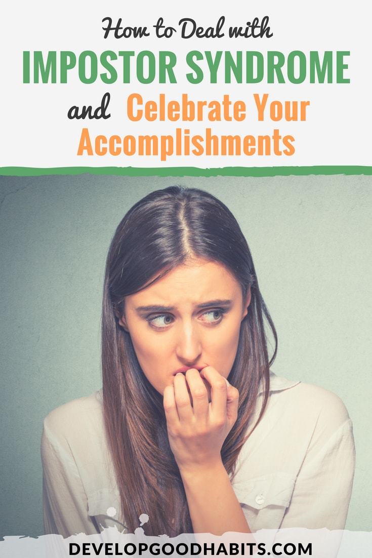 Discover how to deal with impostor syndrome and learn how to celebrate your accomplishments. #psychology #mentalhealth #mindset #positivethinking #positivity #success #inspiration #motivation #selfimprovement