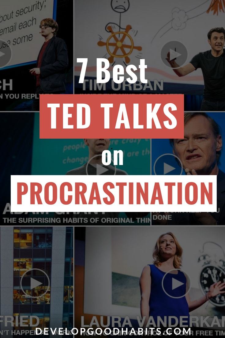Watch the 7 best TED talks on procrastination and learn how to stop struggling to get things done. #productivitytips #entrepreneurs #productivity #purpose #business #career #tips #planning