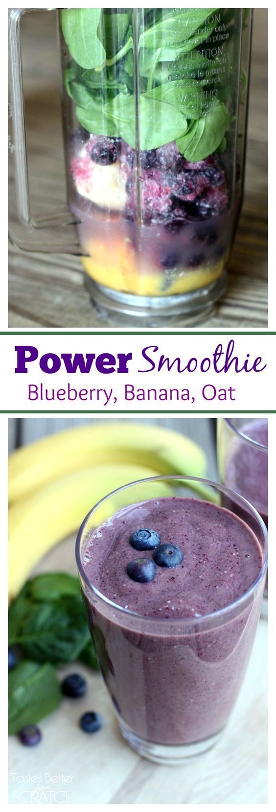 Find great ideas for breakfast on the go, such as this power smoothie, in this awesome article. | easy breakfast recipes | quick healthy breakfast recipes | 300 calorie breakfast ideas | weight loss breakfast | healthy breakfast on the go #health #weightloss #fitness #mealprep #healthyeating #healthyrecipes #nobake