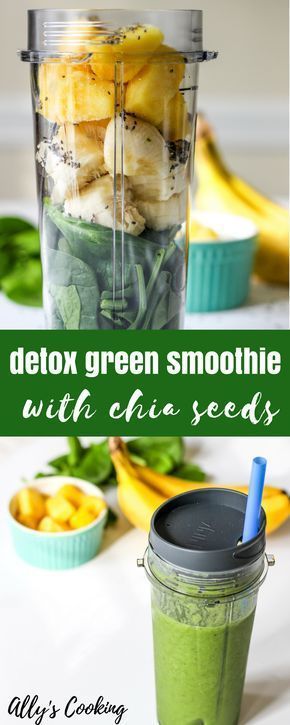 Discover the recipe for this detox green smoothie with chia seeds in this awesome health post. | detox smoothie recipes for weight loss | simple green smoothie recipes | detox smoothie recipes nutribullet | green smoothies for weight loss #healthy #nutrition #nobake #mealprep #healthyhabits #keepingfit #healthylife
