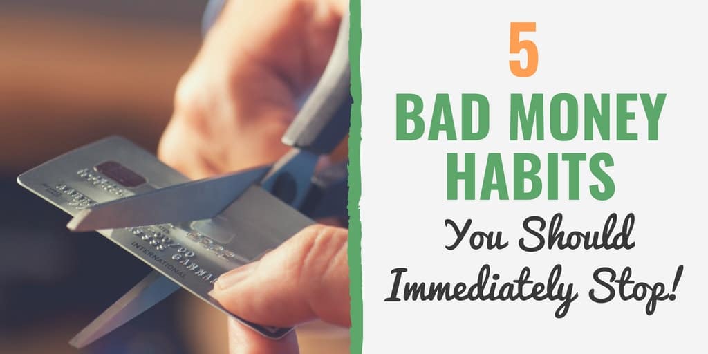 Learn what are the bad money habits stopping your from success and how to break bad money habits.