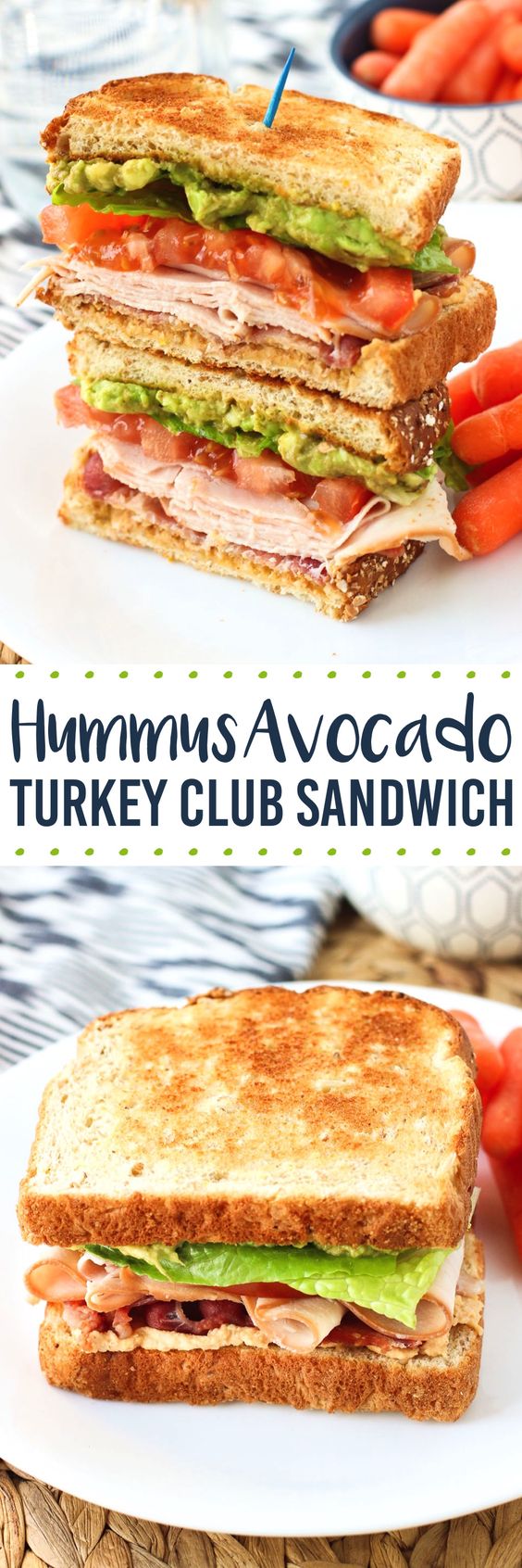 Hummus Avocado Turkey sandwich easy meals for two example