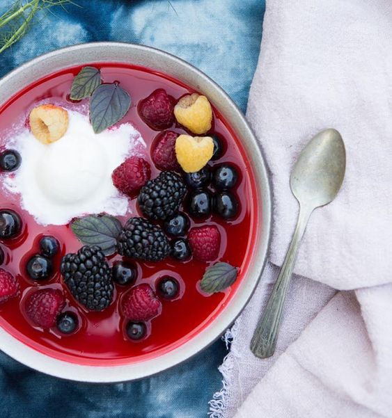 berry_coconut_gazpacho_with_purple_basil Discover cool recipe options for healthy snacks to make with tips from this information-packed article. Create a unique healthy snacks list today. #mealprep #nutrition #weightloss #keepingfit #healthylifestyle #healthyrecipes #healthyliving