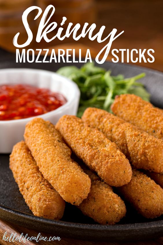 skinny_mozzarella_sticks Check out cool recipe suggestions for homemade healthy snacks for weightloss in this definitive post. | high protein low carb snacks | healthy snack ideas and recipes | healthy homemade snacks to go | homemade healthy snacks for adults #healthylife #healthymeals #weightloss #nutrition #mealprep #keepingfit #fitnessgoals #diets #highprotein #healthyliving