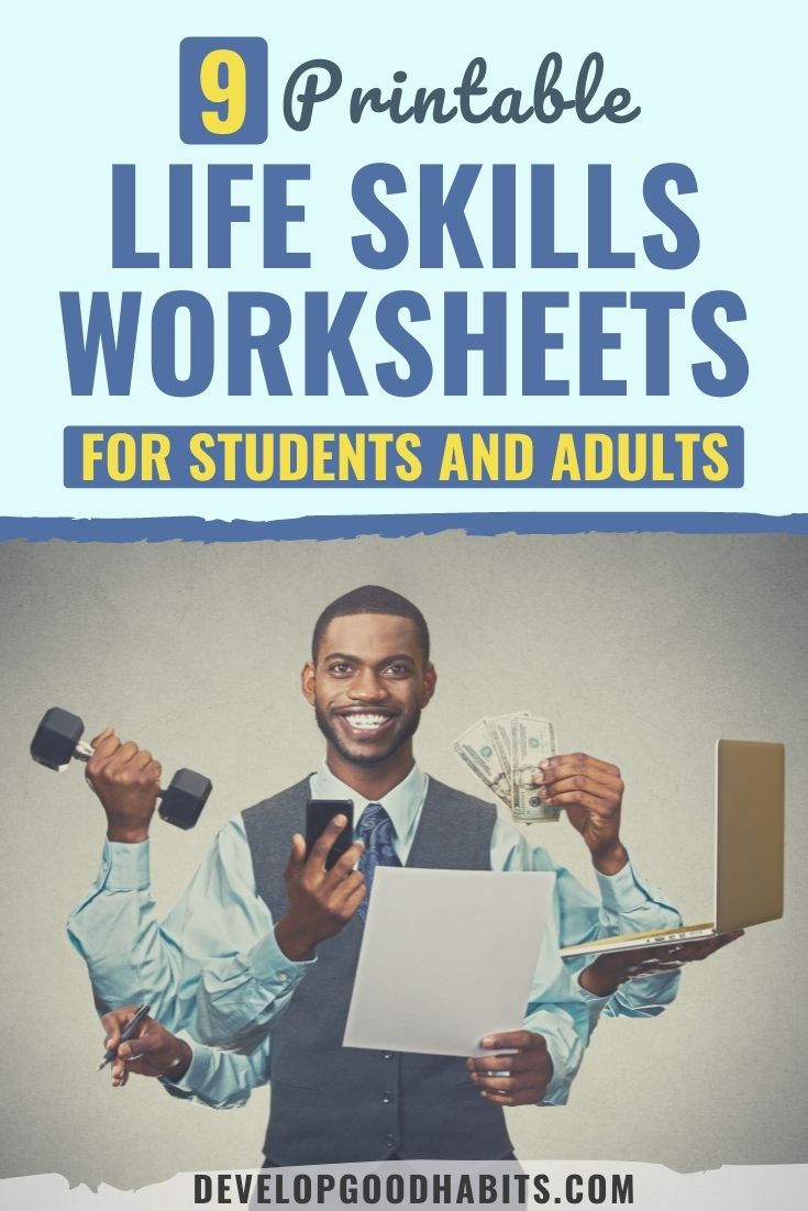 9 Printable Life Skills Worksheets for Students and Adults