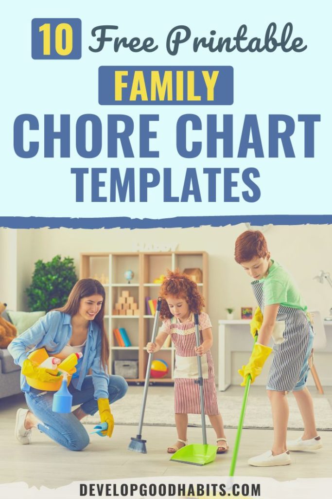 Use these 10 free family chore chart templates to help organize your teens chores and other responsibilities.