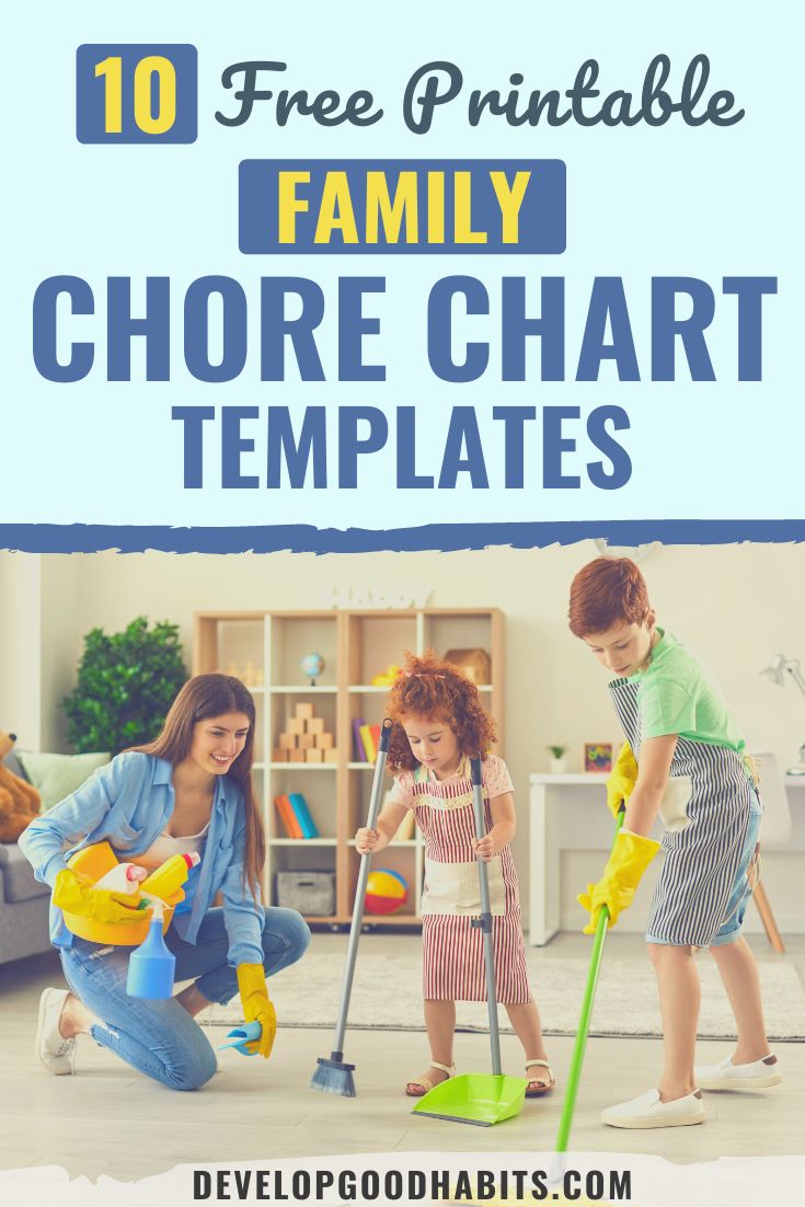10 Free Printable Family Chore Chart Templates for 2023