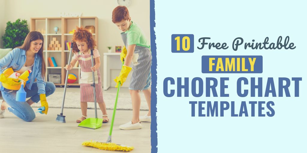 Use these 10 free family chore chart templates to help organize your teens chores and other responsibilities.