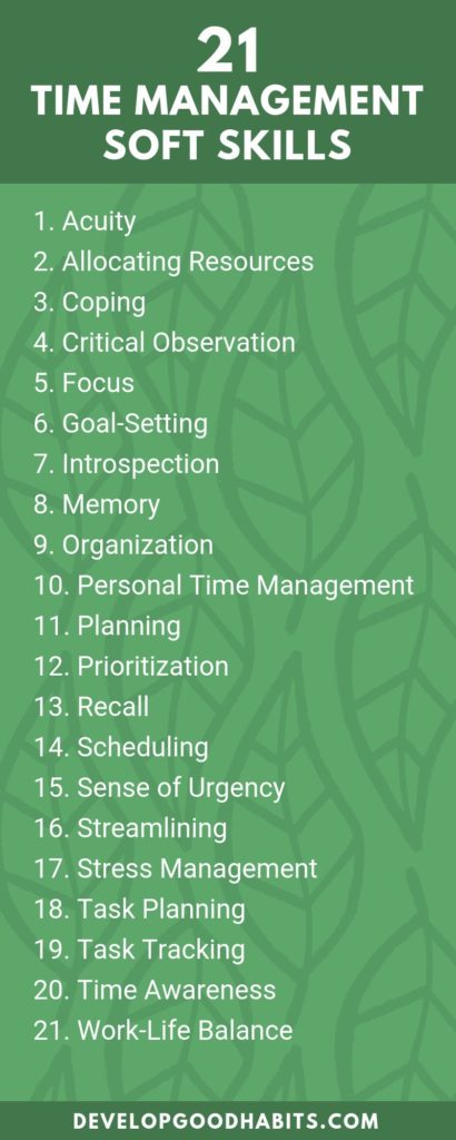 time management soft skill list | soft skill list | time management soft skill