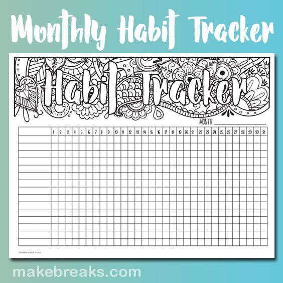 31 Free Printable Habit Tracker Templates For Your 2021 Goals