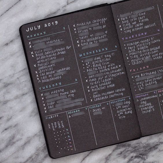 bujo one page weekly spread | what is bujo weekly spread | what is a weekly spread