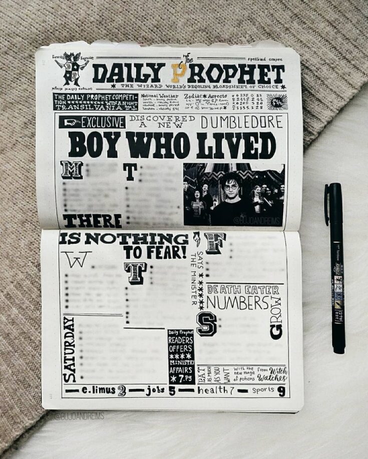 bullet journal weekly spread for students | bullet journal weekly reflection | bullet journal daily