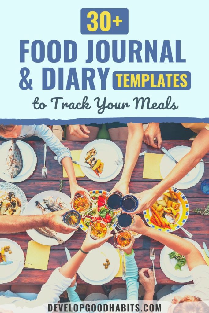 food journal template | food journal template google docs | online food diary template