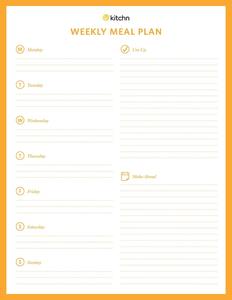 monthly meal planner template excel | menu planners | weekly meal planner template with snacks