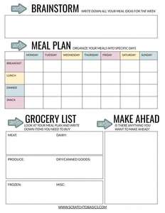 menu planners | editable weekly meal planner template word | meal plan template for weight loss