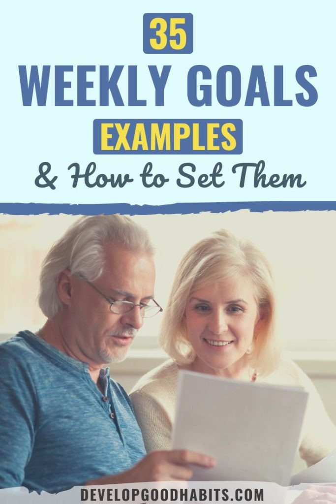 weekly goals | weekly goals for students | weekly goals examples