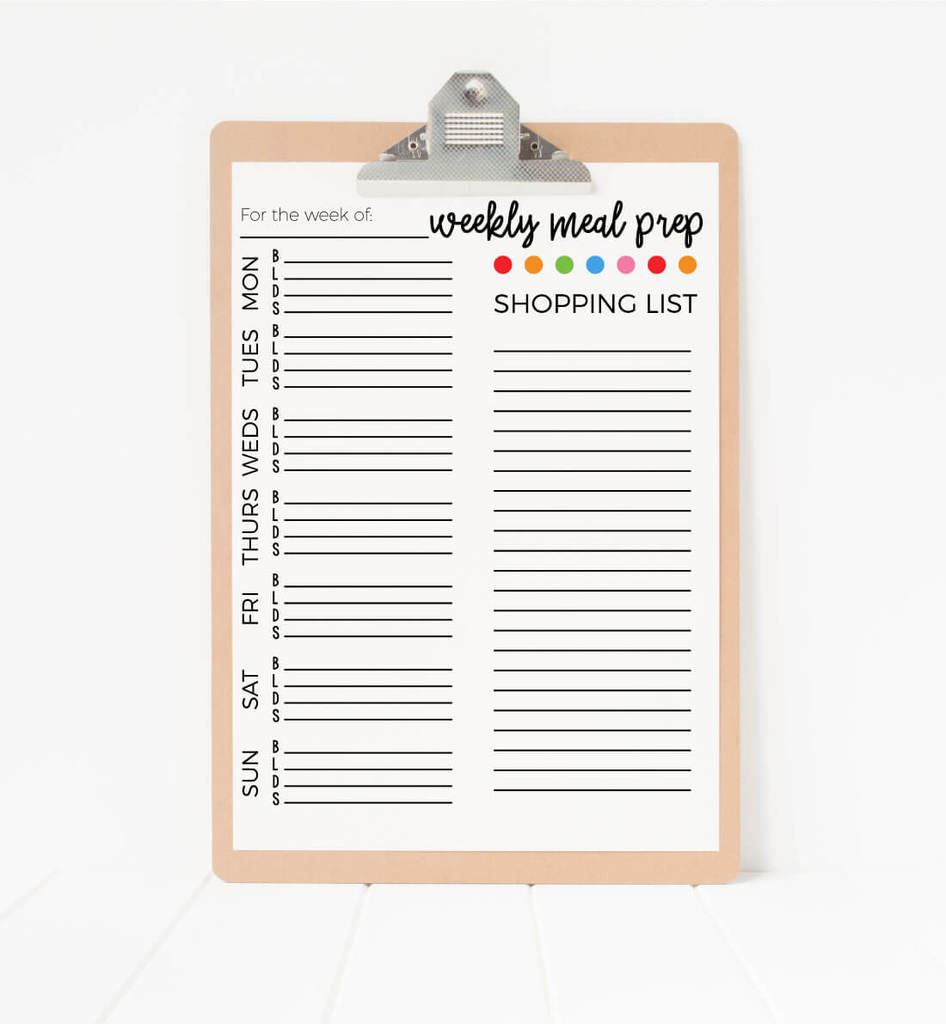 20 Printable Weekly Meal Planner Templates for 20 Throughout Menu Planning Template Word