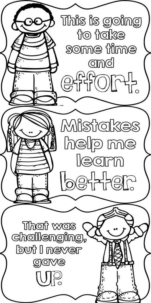 kindness coloring pages | mindfulness coloring pages | growth mindset brain coloring page