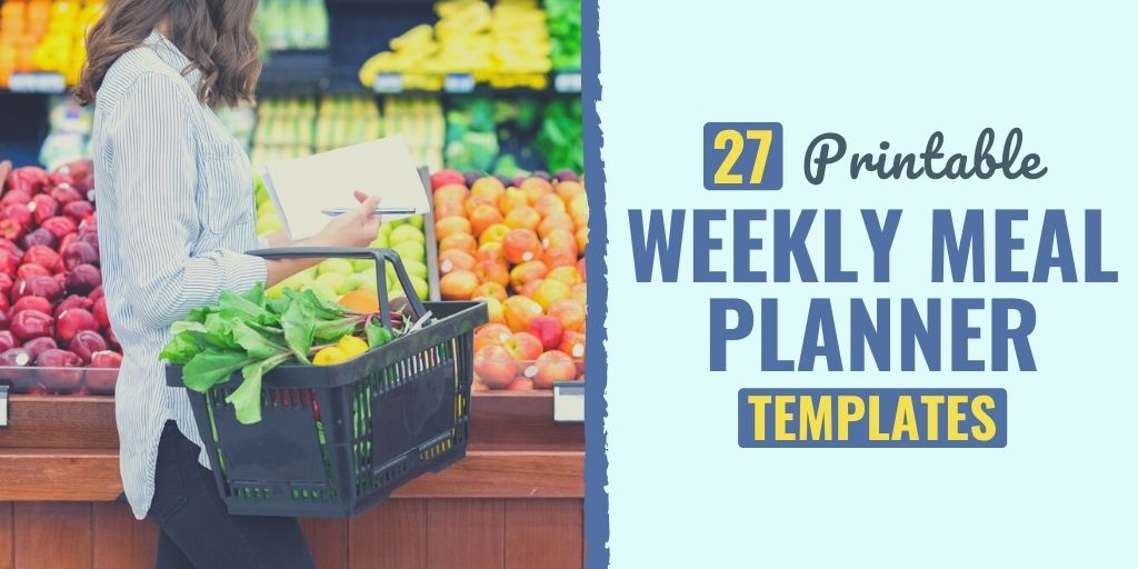 weekly meal planner template | weekly meal planner template printable | editable weekly meal planner template