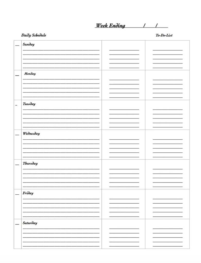 printable weekly planner template | free printable weekly planner | 2020 weekly planner printable