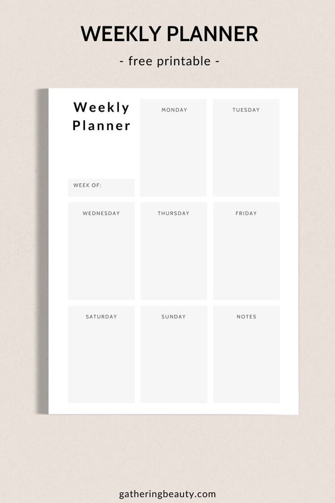 letter size weekly Minimalist weekly planner printable vertical busy mom planner printable letter size planner printables 2021