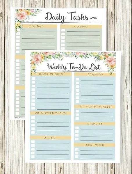 free minimalist planner printables | minimal weekly planner | daily planner template