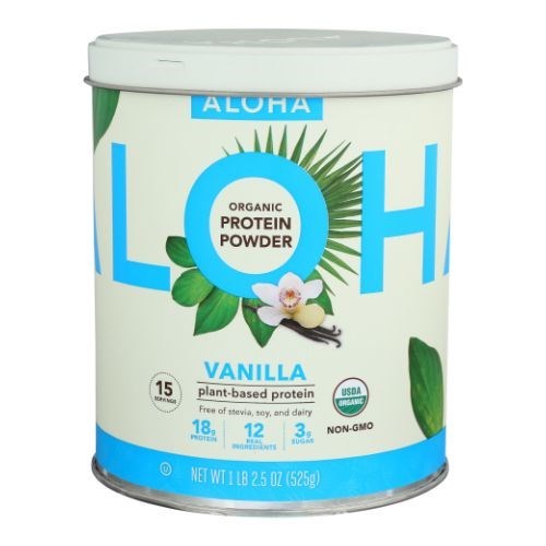 Best Vegan & Plant-Based Protein Powders | Best Stevia-Free Option | Aloha Organic Plant Protein Powder Vanilla