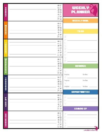 29 Free Weekly Planner Template Printables for 2021